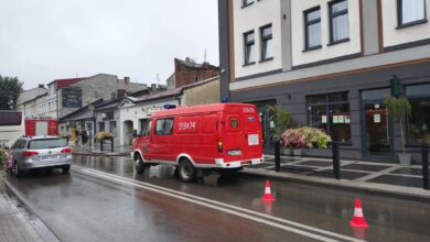 Powódź w Radomsku – strażacy walczyli z wodą po ulewie