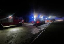 Pożar ciągnika siodłowego. Straty sięgają 50 tysięcy złotych
