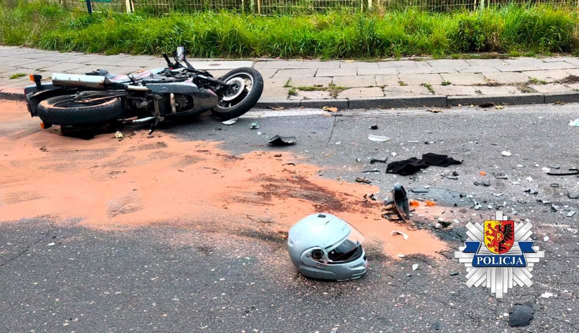 Wypadek na skrzyżowaniu Przedborskiej i Wilsona w Radomsku. Ranny motocyklista