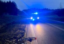 Wypadek z udziałem rowerzysty na obwodnicy Radomska