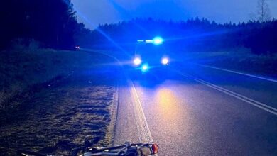 Wypadek z udziałem rowerzysty na obwodnicy Radomska