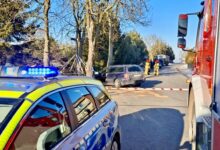 Wypadek z udziałem dziecka w Biestrzykowie Wielkim – droga zablokowana