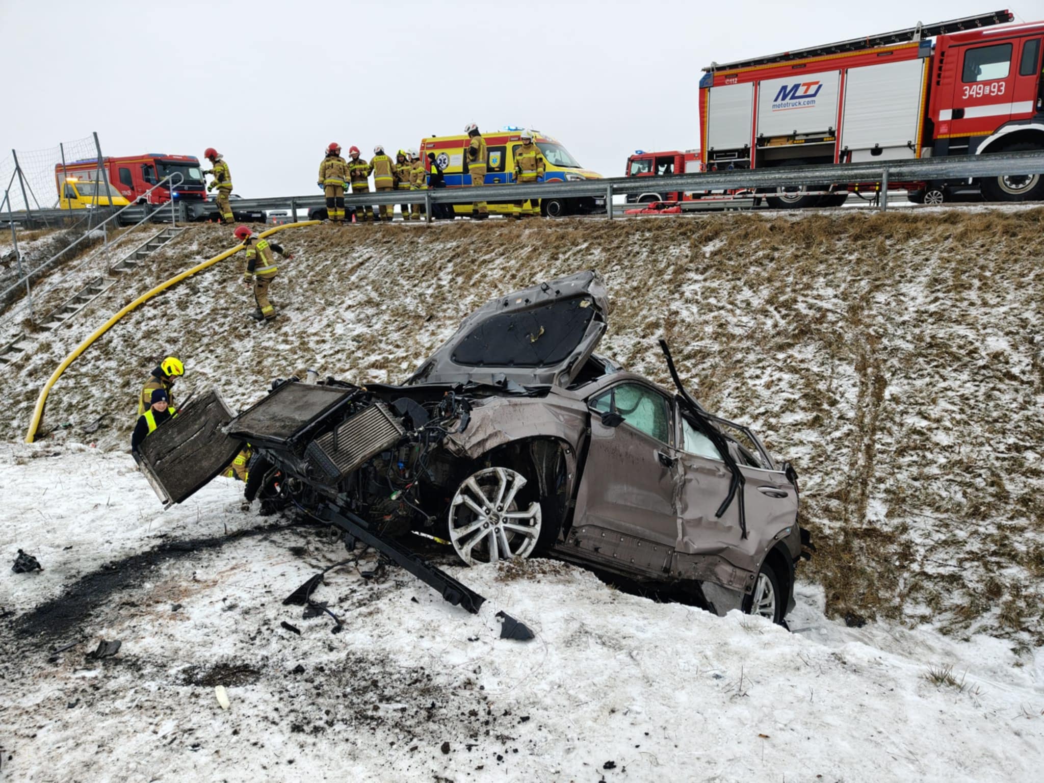 Wypadek na A1. Jedna osoba trafiła do szpitala