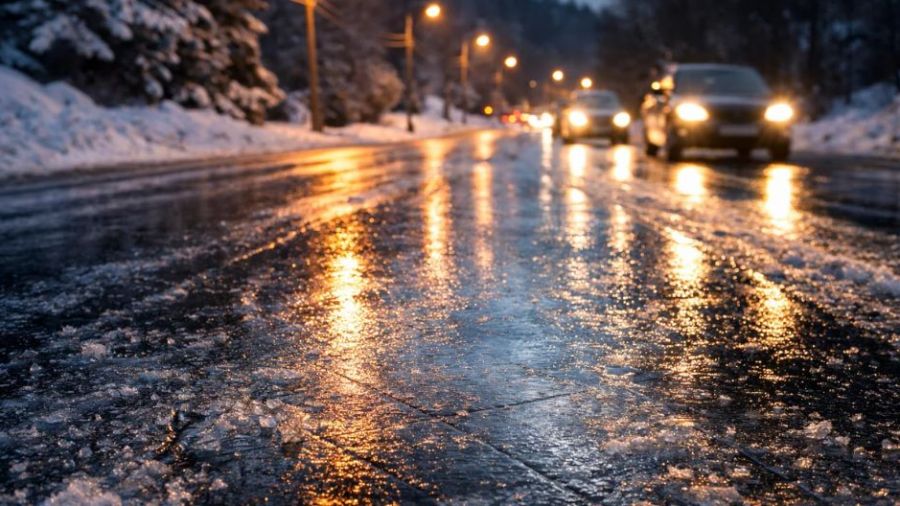 Śliskie drogi i chodniki. Ostrzeżenie pogodowe dla powiatu radomszczańskiego
