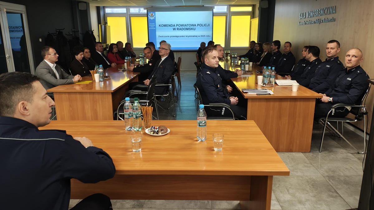 Ponad 14 tysięcy interwencji i 77,66% wykrywalności. Policja podsumowała 2025 rok w powiecie radomszczańskim