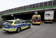 Zderzenie dwóch ciężarówek na A1.