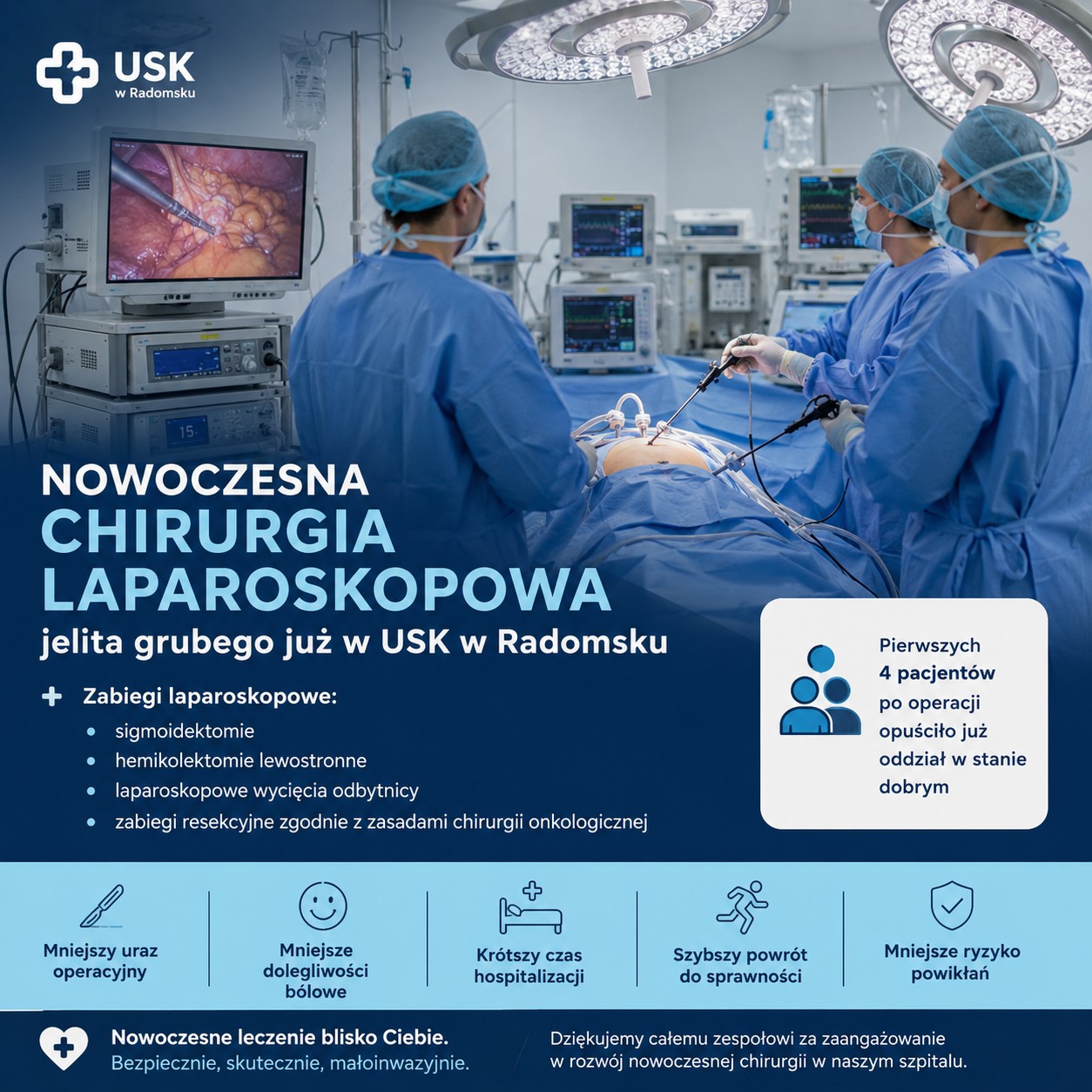 Zaawansowane operacje laparoskopowe rozpoczęte w Radomsku