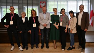 Francuska i polska młodzież z wizytą w starostwie