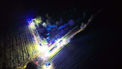 Nielegalne składowisko stanęło w ogniu. Na miejscu działały drony z kamerami termowizyjnymi