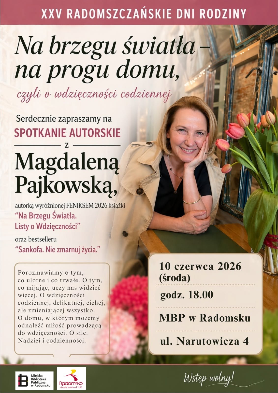 Literacki wieczór z Magdaleną Pajkowską w Radomsku