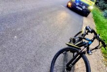 Pijany rowerzysta wpadł do rowu. Miał blisko 3,5 promila alkoholu