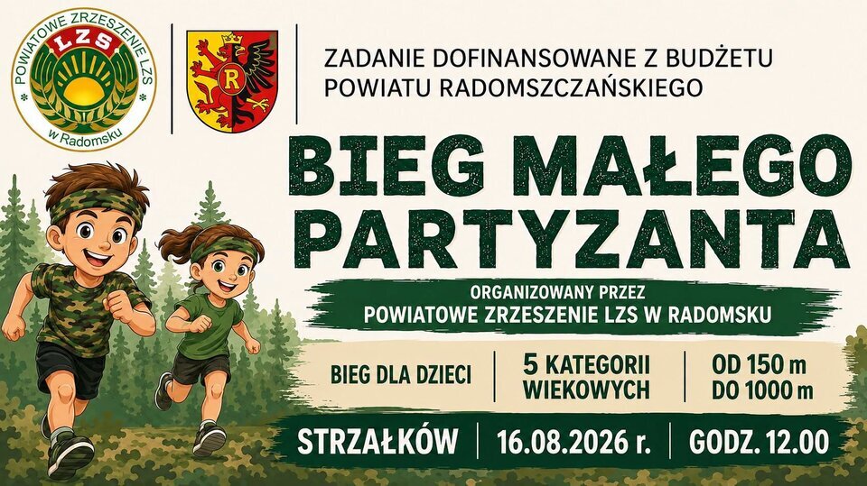 Bieg Małego Partyzanta w Strzałkowie. Najmłodsi ruszą w trasę!