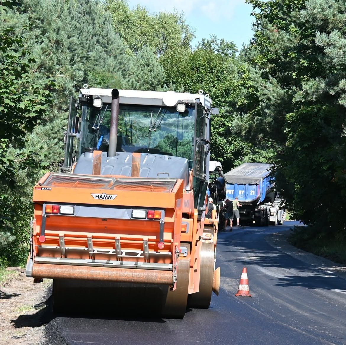 Trwa modernizacja drogi Pytowice – granica gminy Kleszczów