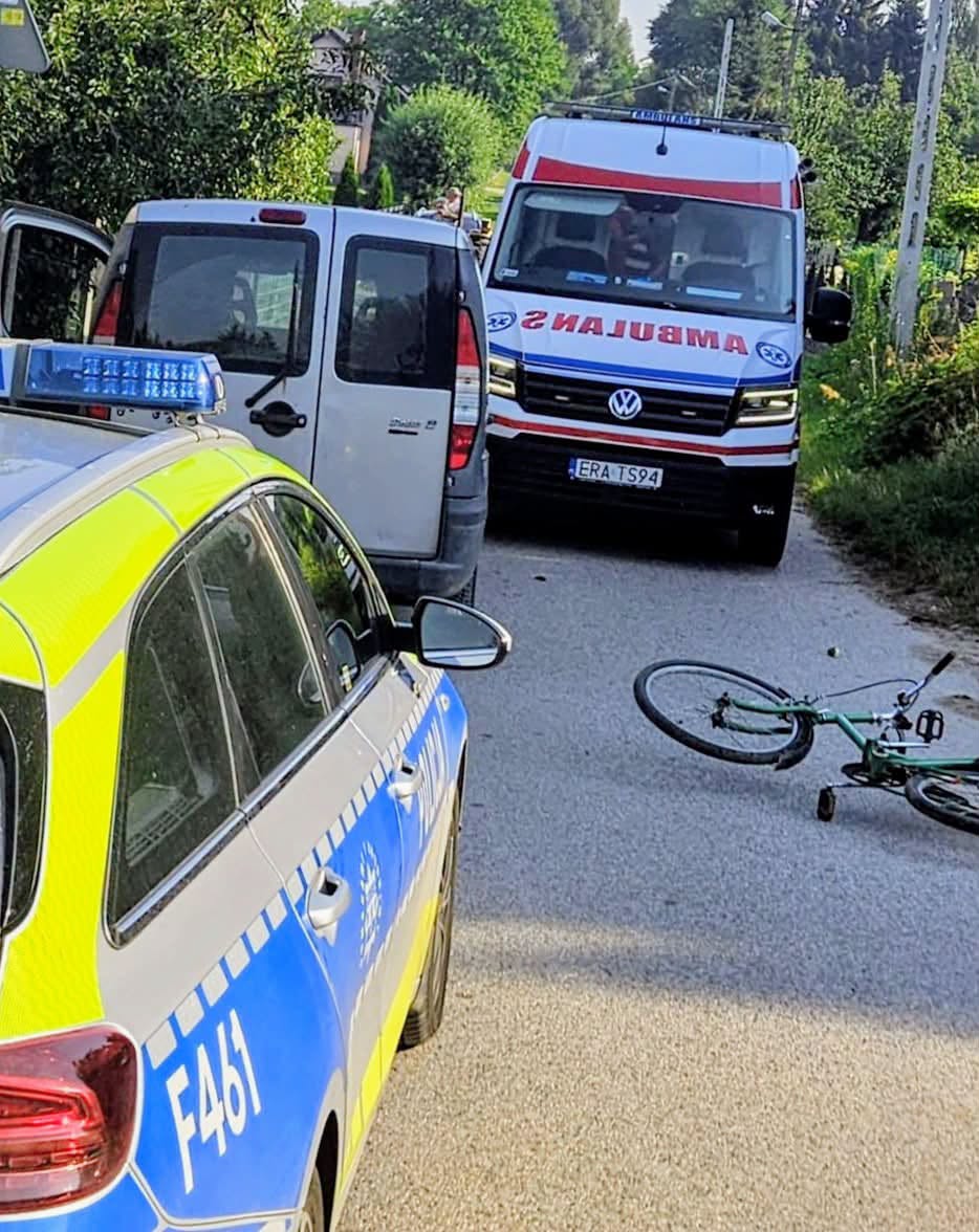 owerzystka ranna po zderzeniu z samochodem. Trafiła do szpitala