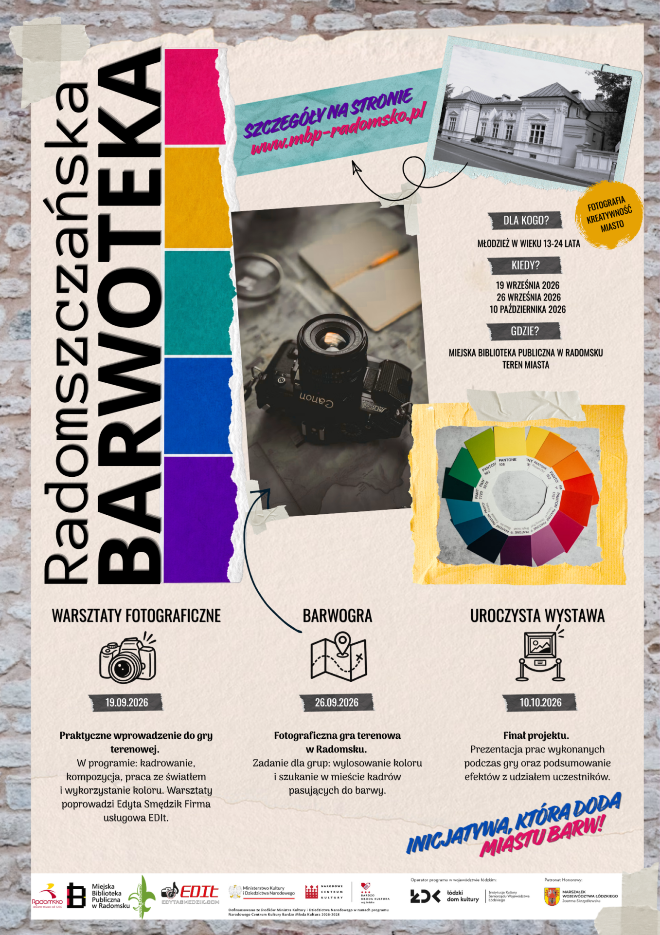 „Radomszczańska Barwoteka” – młodzież spojrzy na Radomsko przez obiektyw