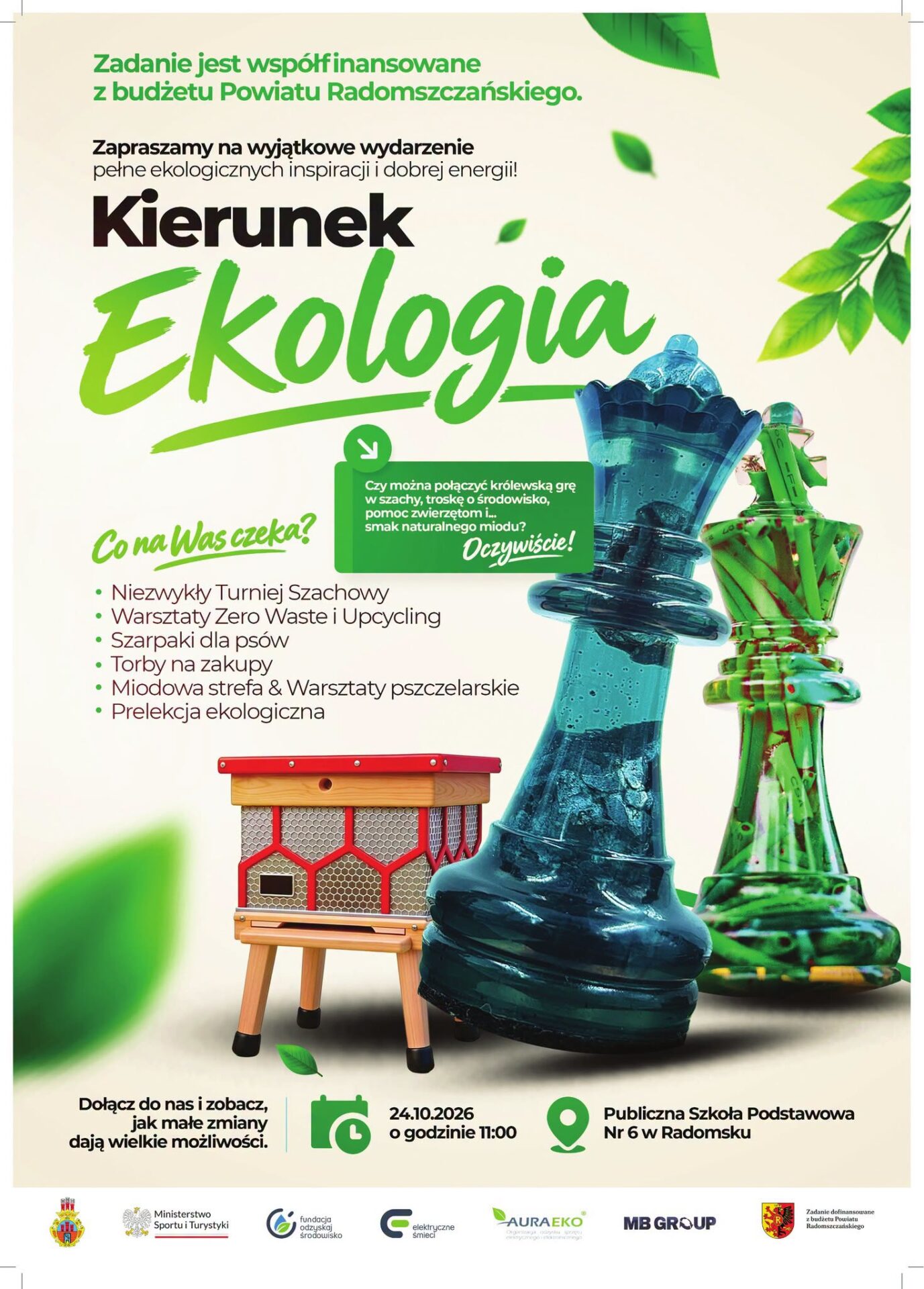Ekologia, szachy i pszczoły. Wyjątkowe wydarzenie już w sobotę w Radomsku