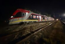 Zderzenie pociągu ŁKA z żurawiem na stacji w Radomsku